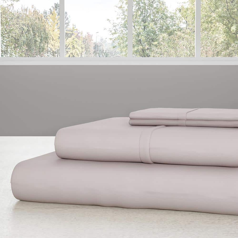 Bone Solid Full/Double Cotton Polyester Microfiber Sheet Set