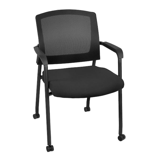 Knight Fabric Ergonomic Guest Chair in Black