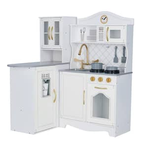 Teamson Kids Teamson Kids Little Chef Charlotte Modern Modular Wooden Play  Kitchen, Grey/Gold TD-12302A - The Home Depot