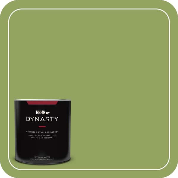 BEHR DYNASTY 1 qt. Home Decorators Collection #HDC-MD-15 Zesty Apple Matte Interior Stain-Blocking Paint & Primer