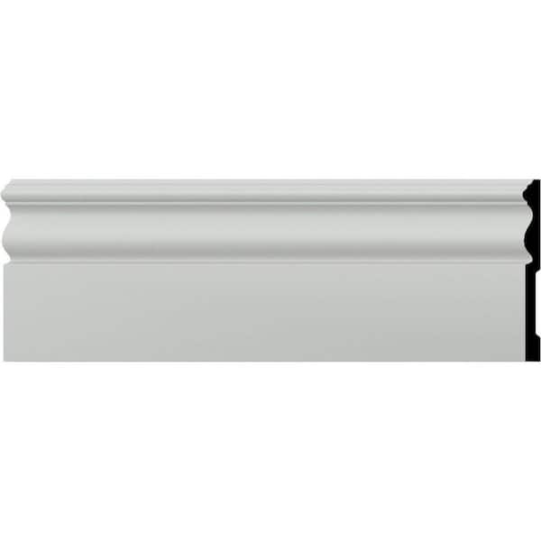 SAMPLE - 1/2 in. x 4-3/4 in. x 12 in. Urethane Bradford Baseboard Moulding