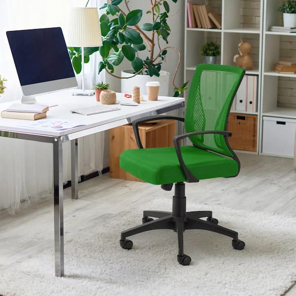 LACOO Office Green Mid Back Swivel Lumbar Support Desk, Computer