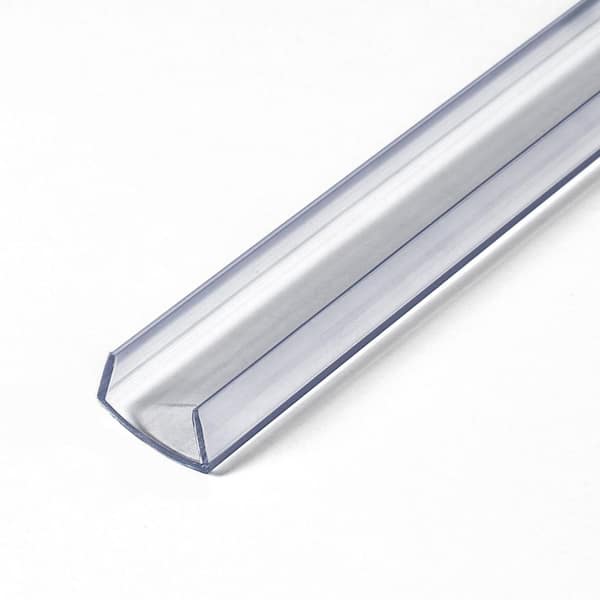 Outwater 5/16 in. D x 5/8 in. W x 72 in. L Clear PVC Plastic U-Channel Moulding Fits 5/8 in. Board, (10-Pack)