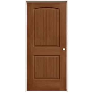 36 in. x 80 in. Santa Fe Hazelnut Stain Left-Hand Molded Composite Single Prehung Interior Door