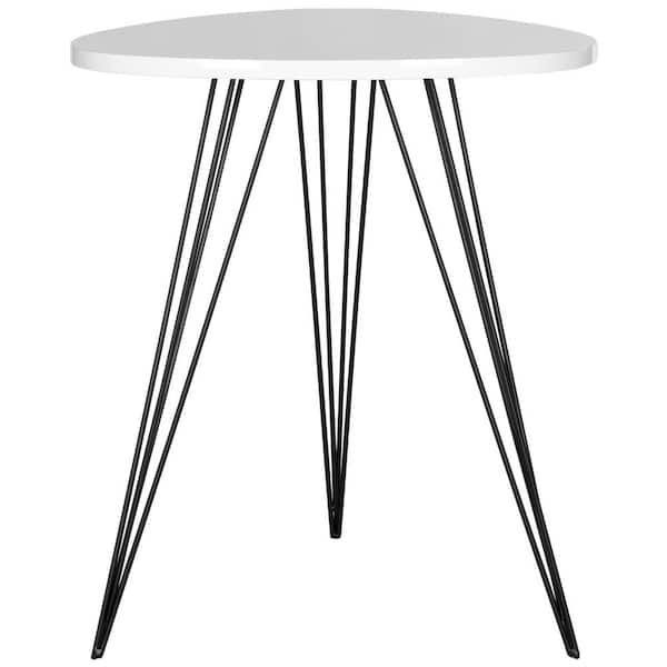 SAFAVIEH Wolcott White/Black Side Table