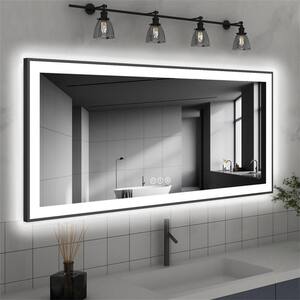 60 in. W x 28 in. H Large Rectangular Frameless Anti-Fog Wall-Mounted LED Bathroom Vanity Mirror