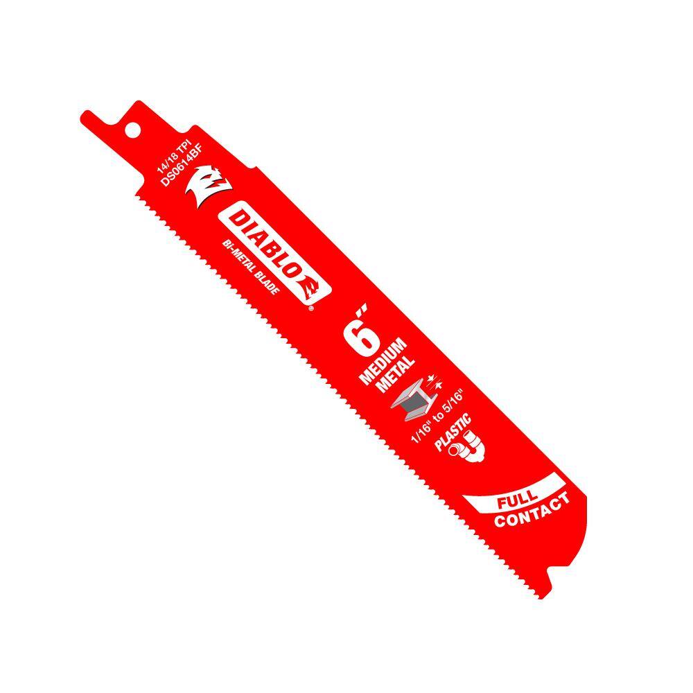DIABLO 6 in. 14/18 TPI Steel Demon BiMetal Reciprocating Saw Blades