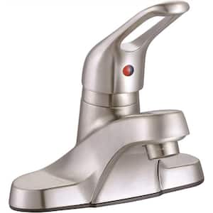 Bayview 4 in. Centerset Single-Handle Bathroom Faucet with Pop-Up Assembly in Brushed Nickel