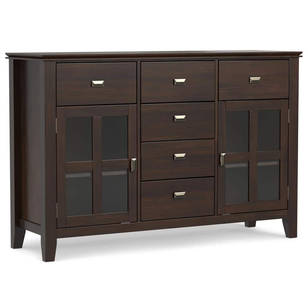 Simpli Home Artisan Solid Wood 54 in. Wide Transitional Sideboard