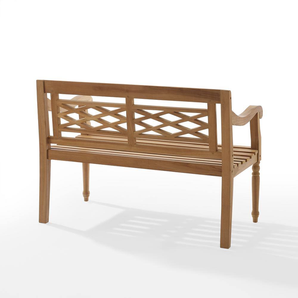Olivier 50'' Teak Wood Traditional Indoor/Outdoor Bench