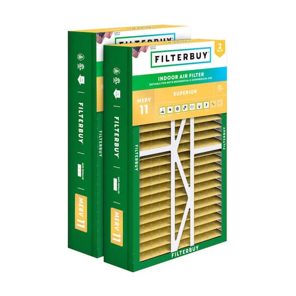 17.5 in. x 27 in. x 5 in. MERV 11 (FPR 7) Allergen Defense Pleated HVAC AC Furnace Air Filters for Trane & More (2-Pack)