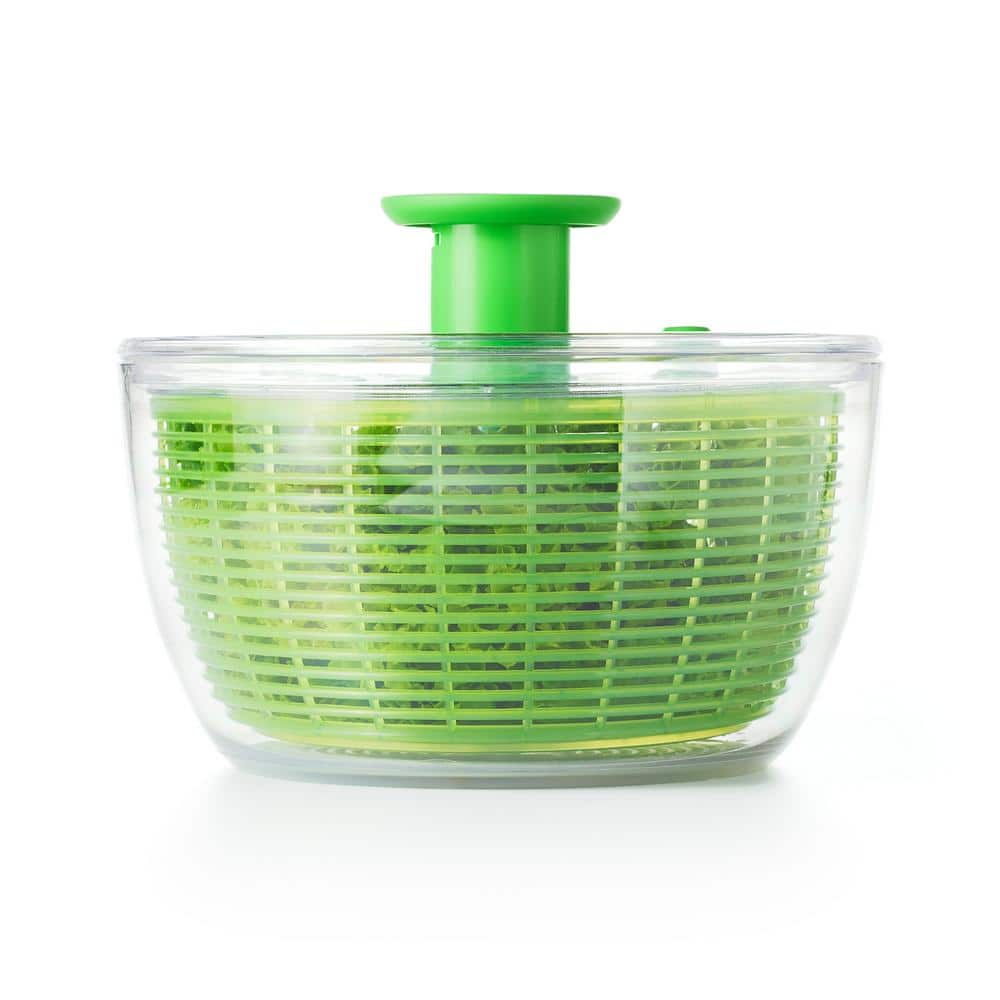 Amco Dishwasher Safe Salad Spinner in White and Green