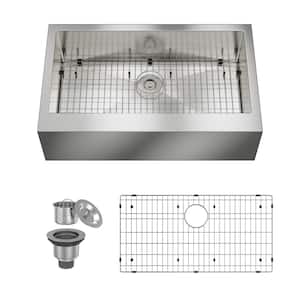 Farmhouse Apron-Front Stainless Steel 36 in. Single Bowl Kitchen Sink