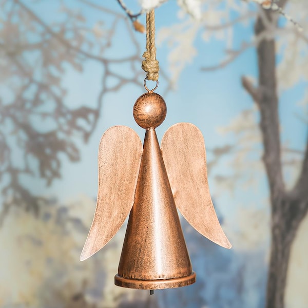 Evergreen 32 in. Shepherd's Hook Garden Stake with Artisan Angel