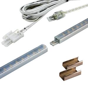 12 in. Long Fineline LED Stick Light 2.4 Watt 12 Volt DC in Matte Nickel