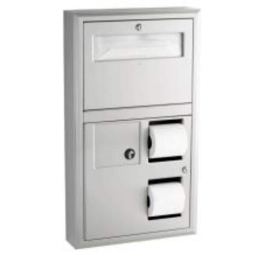 Stainless Steel Toilet Seat Cover Dispenser and Toilet Tissue