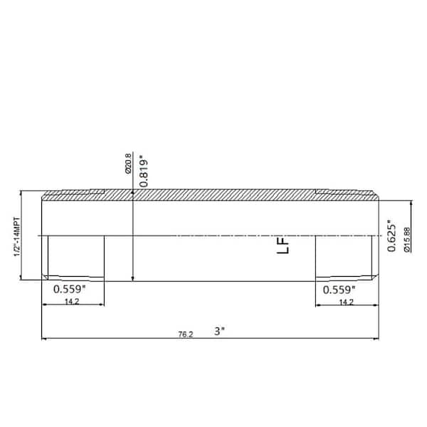 1/2 in. x 3 in. MIP Chrome Nipple Fitting