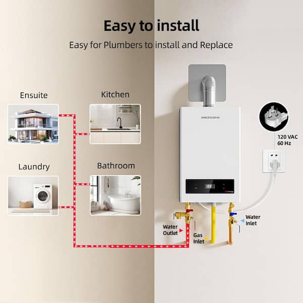 Gas Water Easiest Tankless Water Heater To Install Rinnai Easy