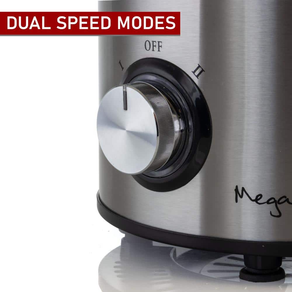 MegaChef Silver Electric Centrifugal Juicer with Variable Speed