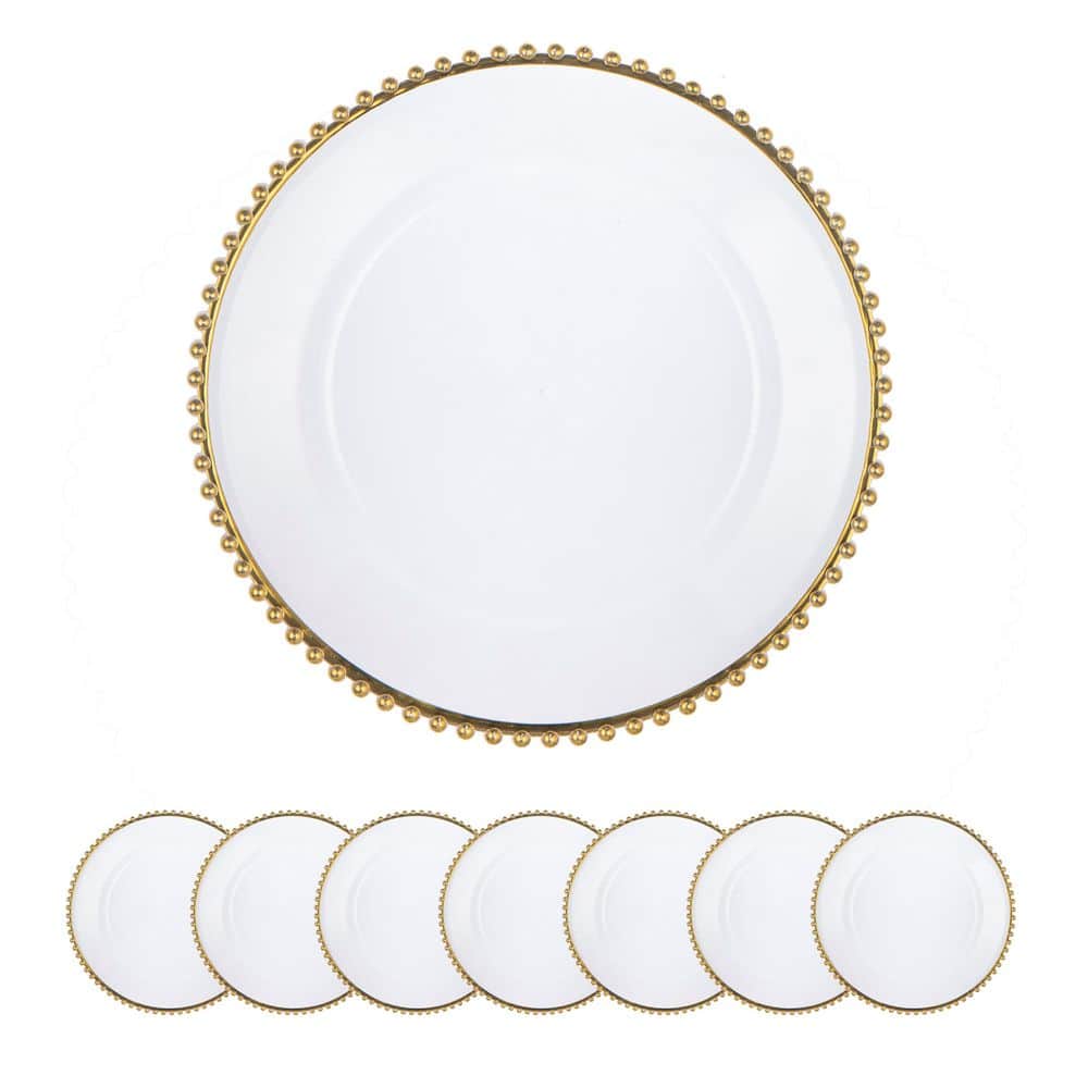 13.00 in. W x 0.80 in. H x 13.00 in. D Round Gold Plastic Serving Tray (Set of 8) price history on PriceWatchPro