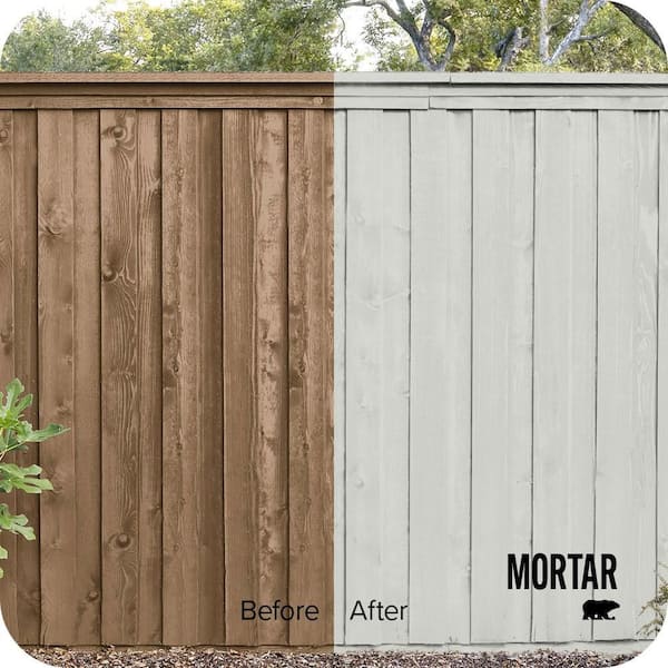 5 gal. #N380-1 Mortar Solid Color House and Fence Exterior Wood Stain