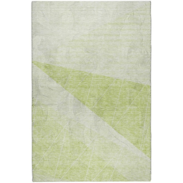 Dream Shag Premium Machine Washable Abstract ADS706 Aloe 10 ft. x 14 ft. Area Rug