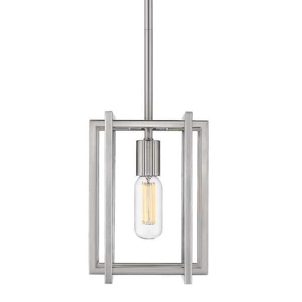 Golden Lighting Tribeca 1-Light Pewter with Pewter Accents Mini Pendant