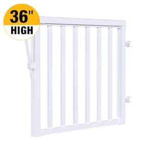 36 in. H x 40 in. W Aluminum Deck Railing Wide Picket Gate for 36 in. High System White
