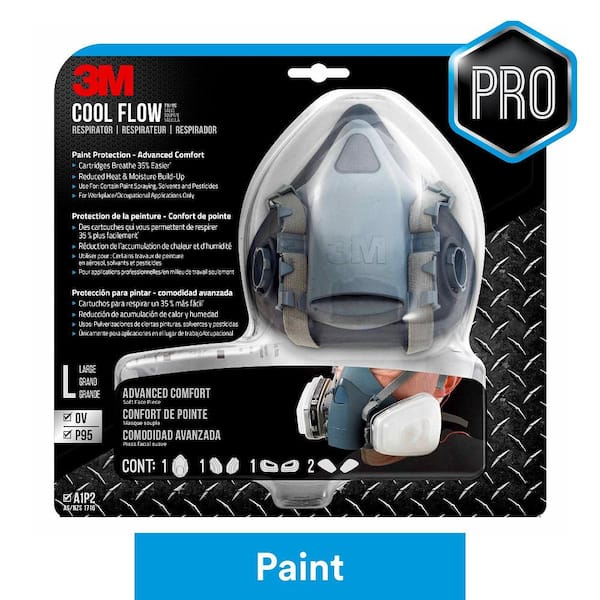 3M OV P95 Professional Paint Reusable Respirator, Size Large