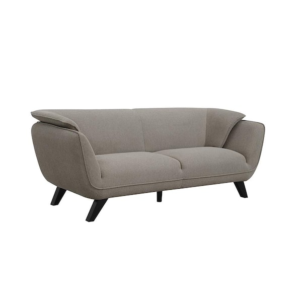 Acme Furniture Nayeli 33.5 in. Brown Linen Solid Linen 2 Seat Loveseat
