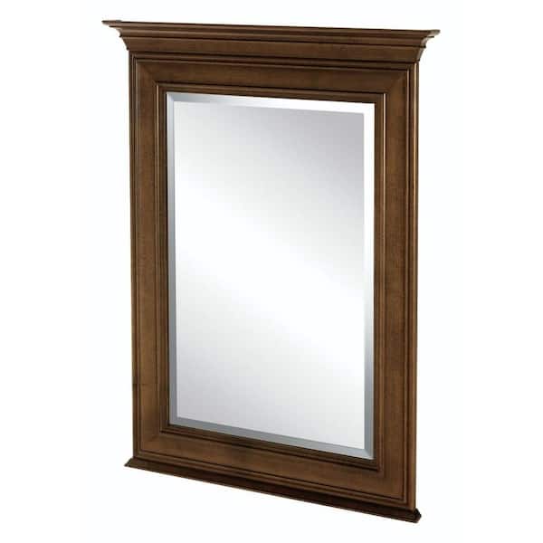 Home Decorators Collection Templin 34 in. L x 25 in. W Framed Vanity Wall Mirror in Coffee