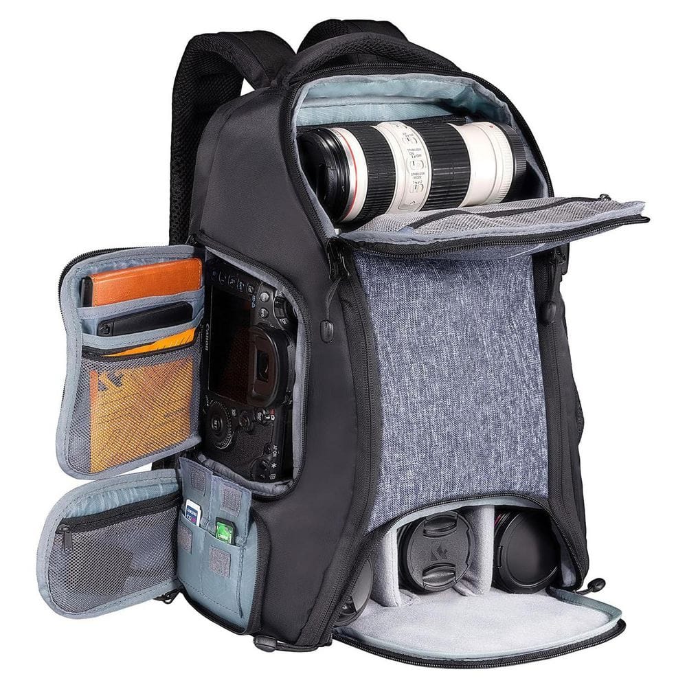 Camera Backpack Large Capacity with Raincover 15.6 Inch Laptop Compartment Quick Access Durable for Travel price history on PriceWatchPro