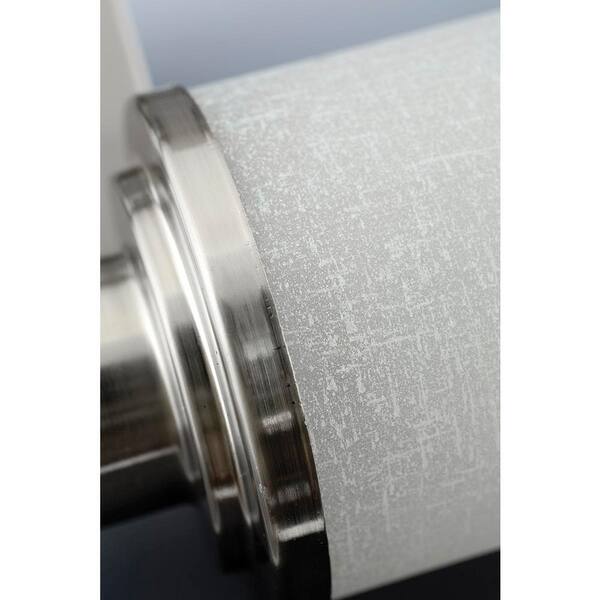 Progress Lighting Alexa Collection 5 Light Brushed Nickel Etched Linen With Clear Edge Glass Modern Chandelier Light P4459 09 The Home Depot