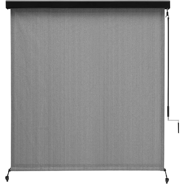 6 ft. x 8 ft. Grey Rectangle Premium Permeable Sun Shade Sail with Stainless Steel D-rRngs, 95% UV Rays Block