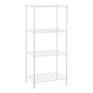 4 Tier White Powder Coating Wire Shelving Unit 12 in. x 18 in. x 39 in.