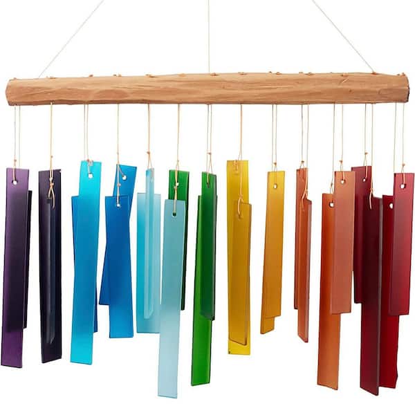 Multicolor Handworks Rectangle Glass Wind Chime
