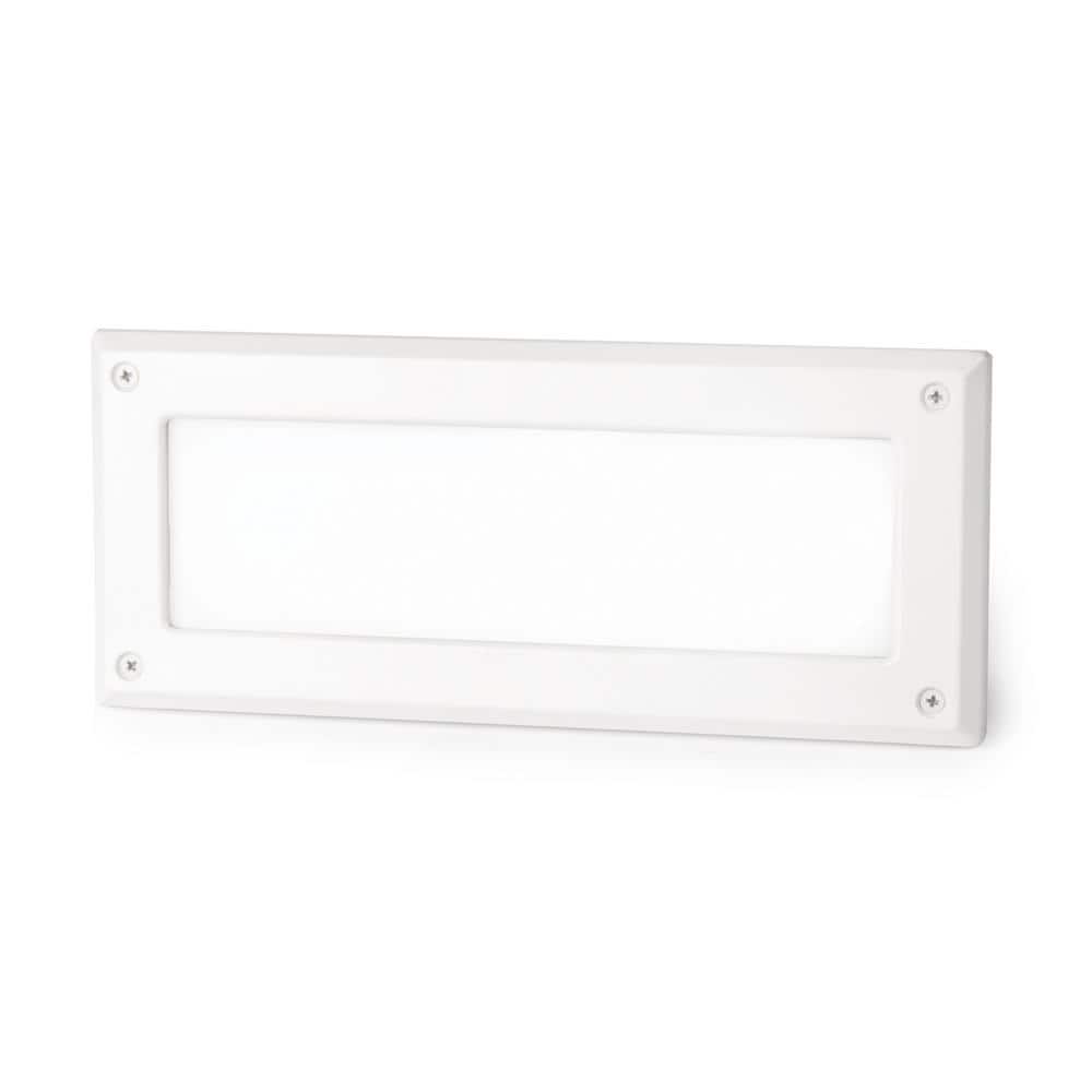 Architectural White 9.5" LED Brick Light with Opal Glass