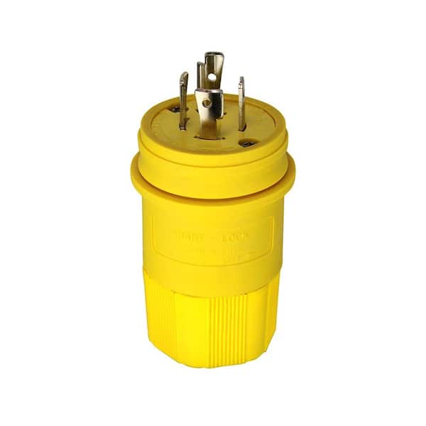 Eaton 20 Amp 480-Volt Hart-Lock Watertight Plug, Yellow
