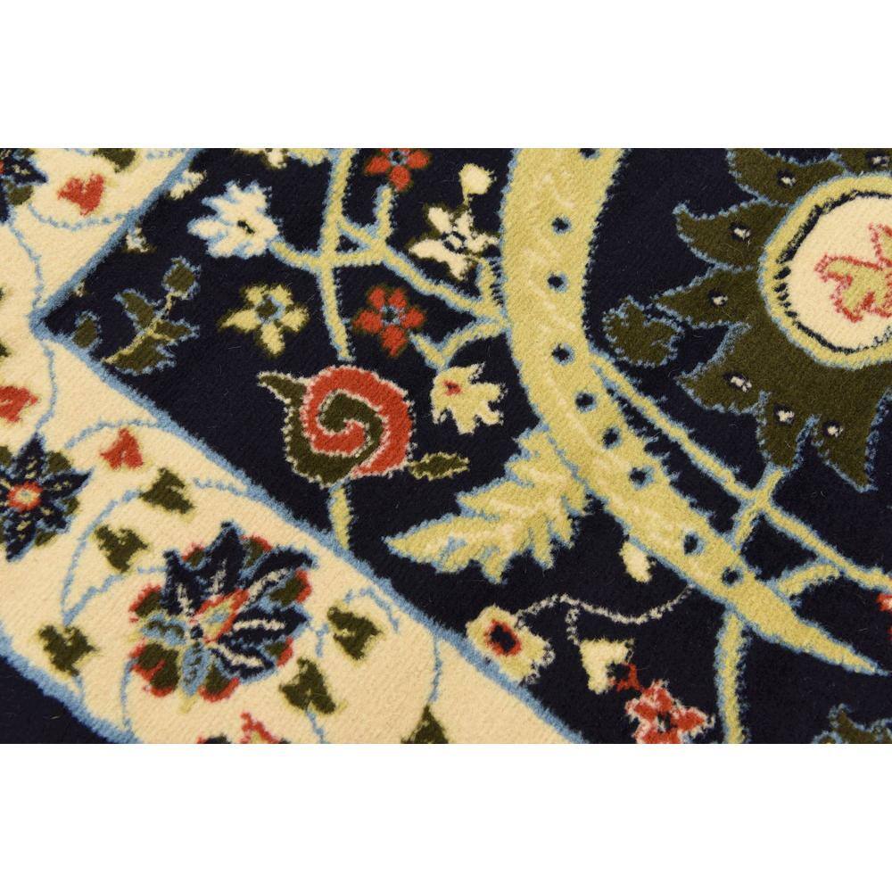 Handmade Rectangular Navy Blue Synthetic 6' x 9' Easy-Care Rug