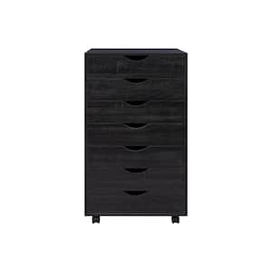 46-45/64 x 35-13/32 x 16-7/64 5 Drawer, Medium Flat File Cabinet, Black