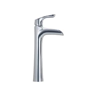Foyil Single Handle Single Hole Bathroom Faucet with Spot Resistant in Chrome
