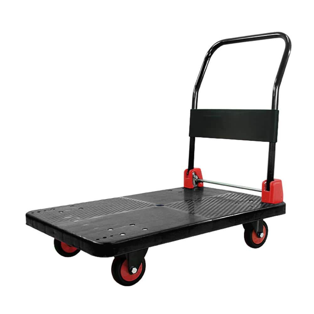 Tidoin 880 lbs. Capacity Black Platform Heavy-Duty Hand Truck Rolling ...