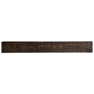 Solid Timber 48 in. x 6 in. Dark Chocolate Mantel