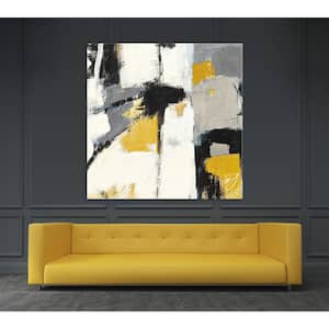 54 in. x 54 in. "Yellow Catalina I" by Mike Schick Printed Framed Canvas Wall Art