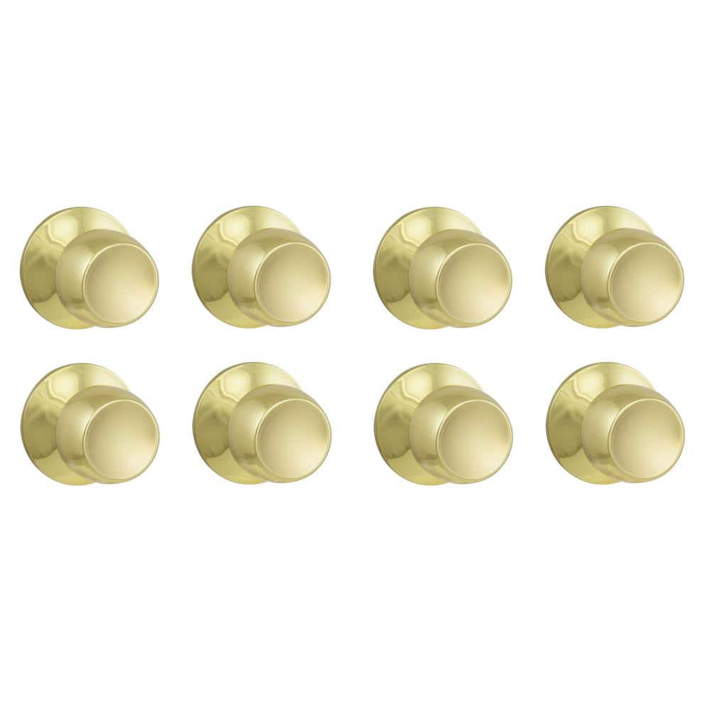 Brandywine Polished Brass Hall/Closet Door Knob (8-Pack)
