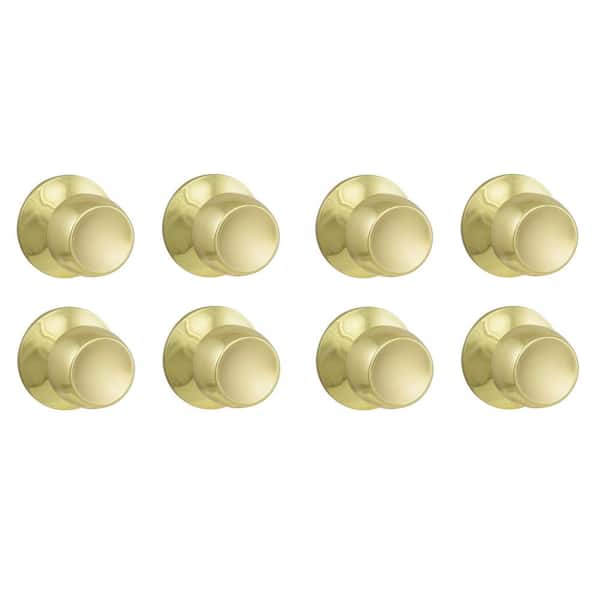 Defiant Brandywine Polished Brass Hall/Closet Door Knob (8-Pack)