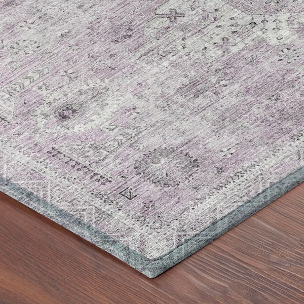 Chantille Machine Washable Indoor/Outdoor Abstract ACN2809 Lilac 9 ft. x 12 ft. Area Rug