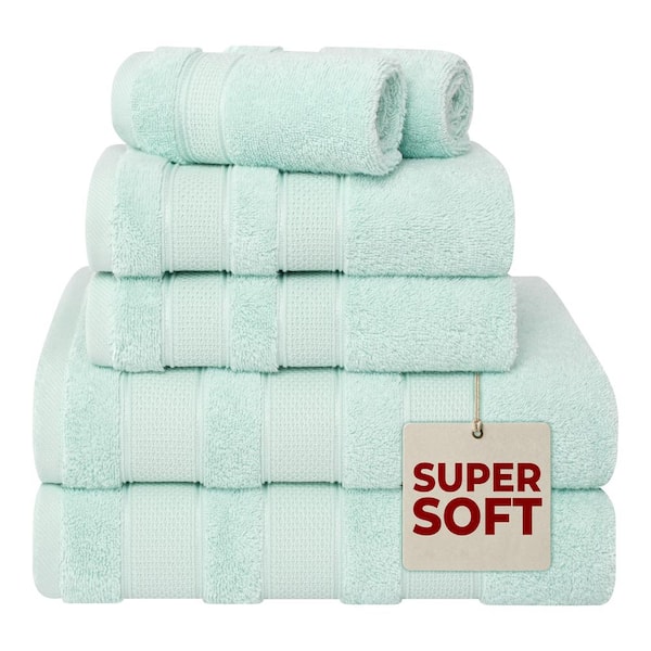 6 Piece 100% Cotton Towel Set, Salem Linen Towels