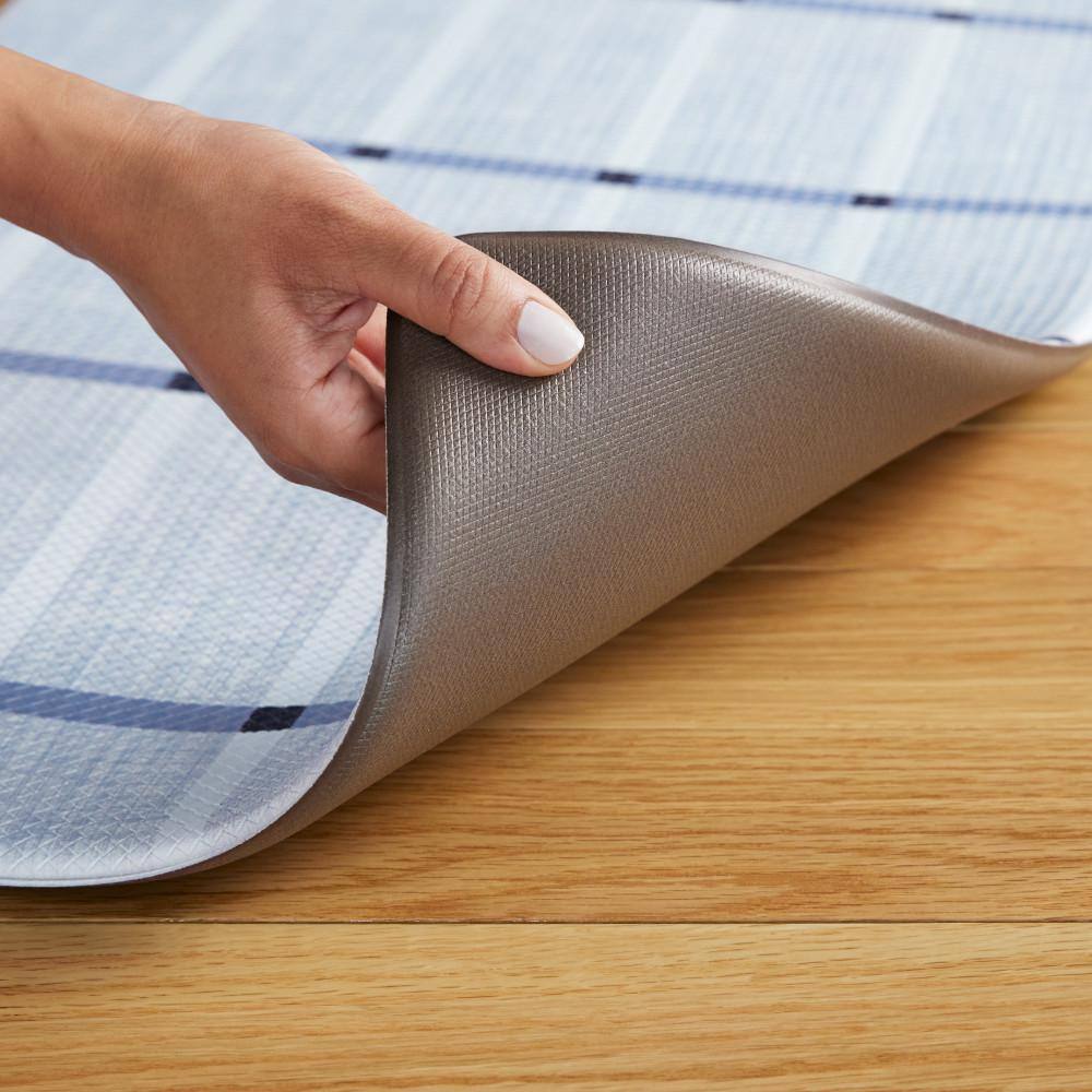Blue Plaid Comfort Plus Anti-Fatigue Kitchen Mat