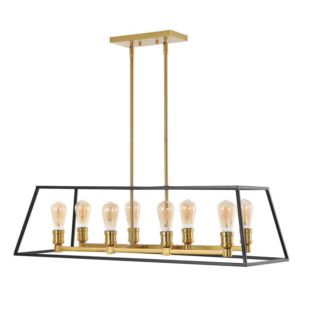 Liane 35" Black and Gold LED Farmhouse Island Pendant